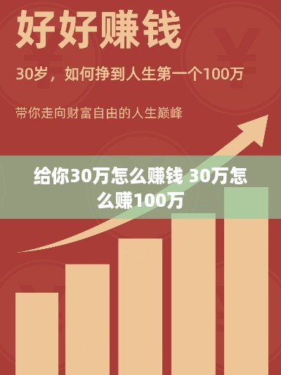 给你30万怎么赚钱 30万怎么赚100万