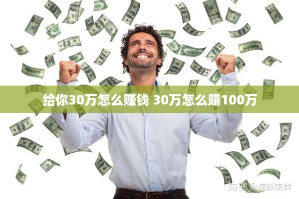 给你30万怎么赚钱 30万怎么赚100万