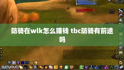 防骑在wlk怎么赚钱 tbc防骑有前途吗