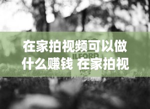 在家拍视频可以做什么赚钱 在家拍视频做自媒体,可以拍什么