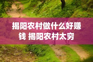 揭阳农村做什么好赚钱 揭阳农村太穷